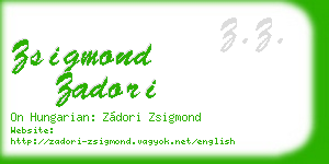 zsigmond zadori business card