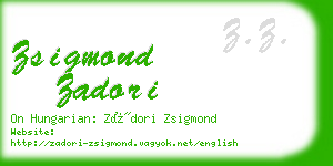 zsigmond zadori business card